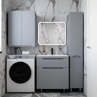 Тумба под раковину Style Line Марелла 70 Люкс Plus СС-00002400 серый матовый